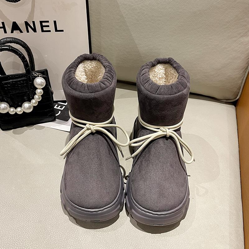 

Wearing cotton shoes outside, high-top warm, piled and thickened EVA thick-soled heightening, non-slip and versatile snow boots 40-41