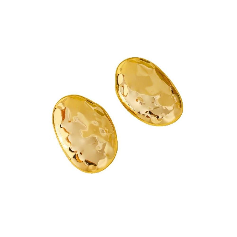 

Винтажный овальный металлический набор украшений Универсальное длинное ожерелье серьги Креативное ожерелье серьги