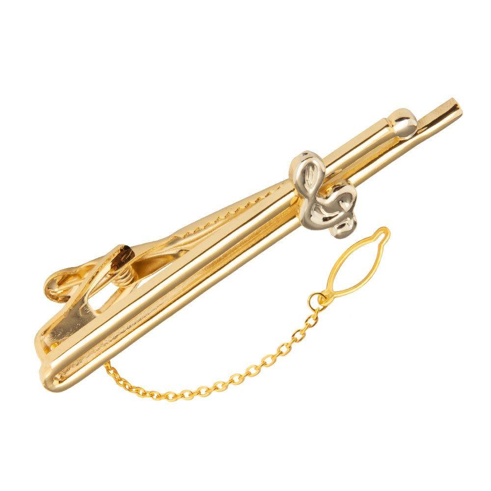 Copper Musical Note Clasp Clip Saxophone Men Necktie Buckle Formal Metal Tie Clips Gift