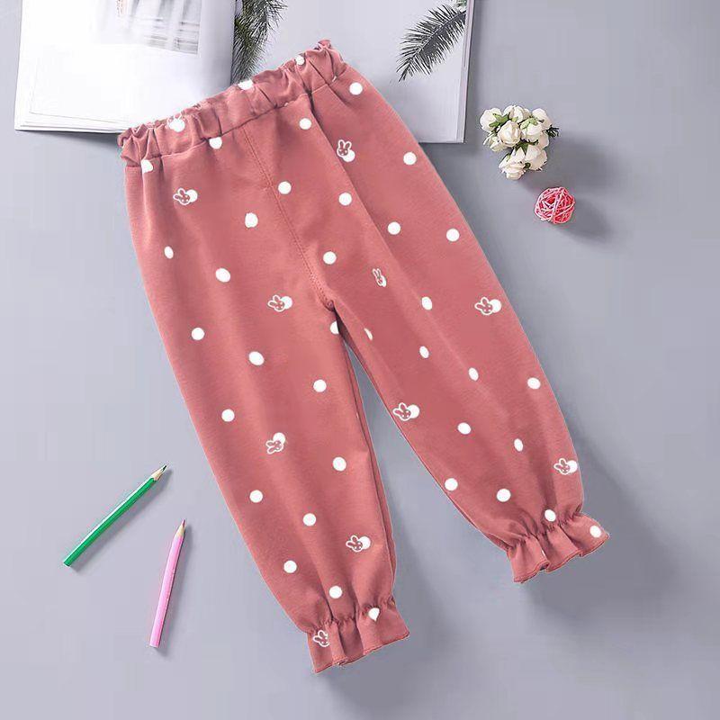 Girls' Mosquito Repellent Pants for Outdoor Wear Explosive Street Style New Summer Thin Style Fashionable and Loose Polka Dots