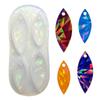 Holographic Keychain Silicone Mold Pendant Charms Mold Leaf Epoxy Resin Casting Mold for DIY Crafts Jewelry Making