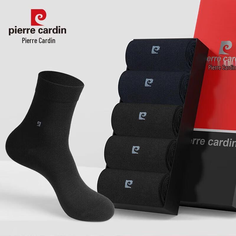 Pierre Cardin Men s 100% Cotton Anti-Odor Business Socks (5-Pack) One Size