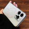 Luxury  Colored Magnetic Coil Wireless Charging Case for iPhone 12 13 14 15 16 Pro Max Plus Clear Back Cover Acssory