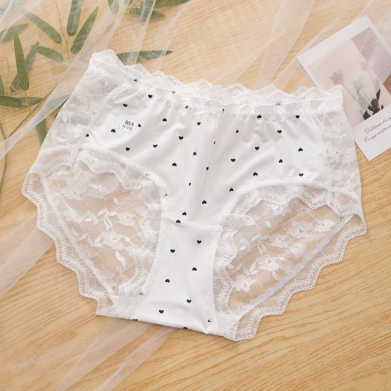 

Сексуальные и Нежные Трусики Кружево Сатин Большой Размер Женские Трусики 3XL белый