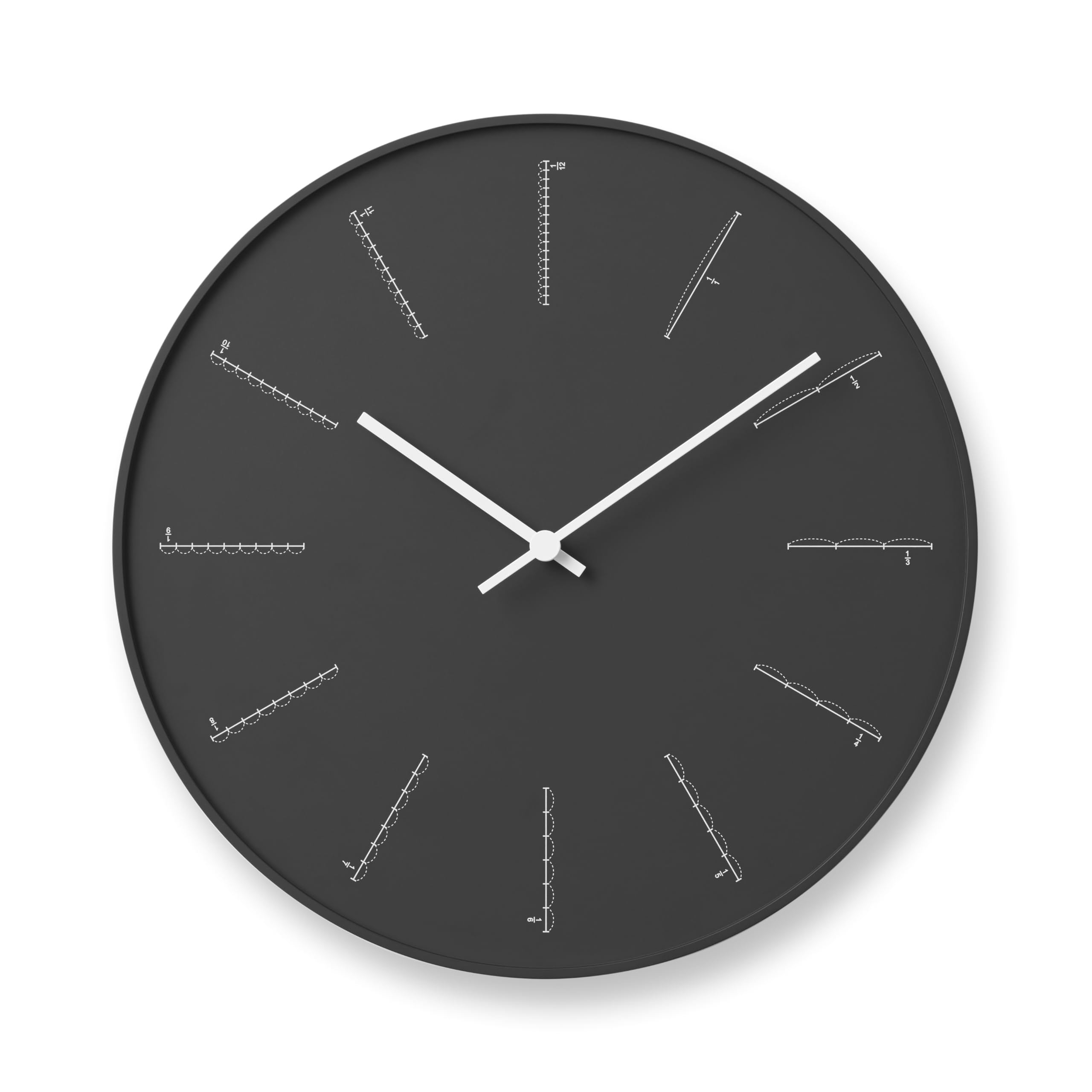 

Lemnos Divide Analog Wall BK Clock, Black, NL17-01 чёрный