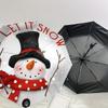 1pc Snowman Winter Holiday Decoration Umbrella with Plastic Handle,Suitable for All Seasons Home Travel Outdoor UmbrellaDD570