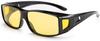 Feisedy TAC UV400 for Night Large Yellow B2593 Over-the-Eye Sunglasses, Polarized, Protection, Driving, Size, Lenses, Unisex,