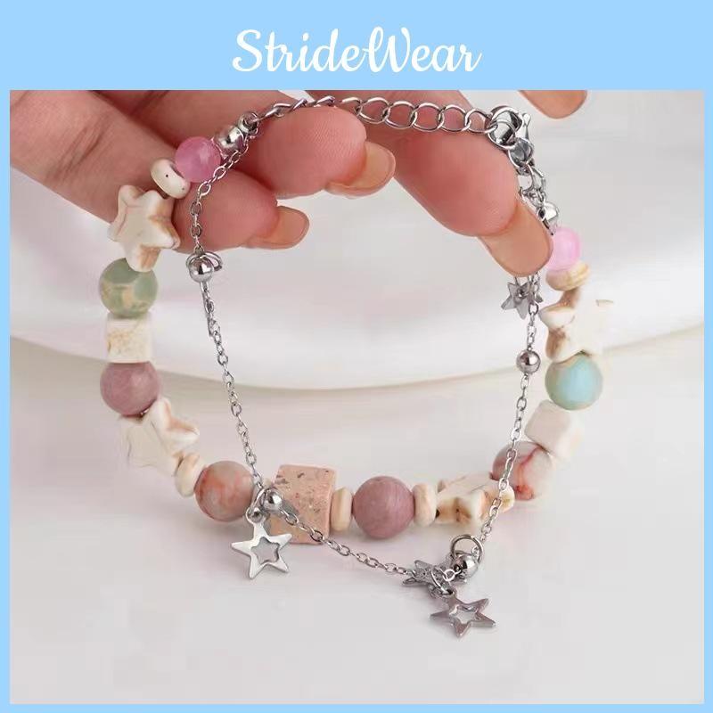 Fashionable Star Alloy Bracelet For Women Stylish Layered Design Friendship Beaded
