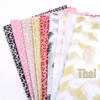 Papier d'emballage imperméable à motif léopard pour vêtements, chaussures, chapeaux, cadeaux et fleurs (17g)