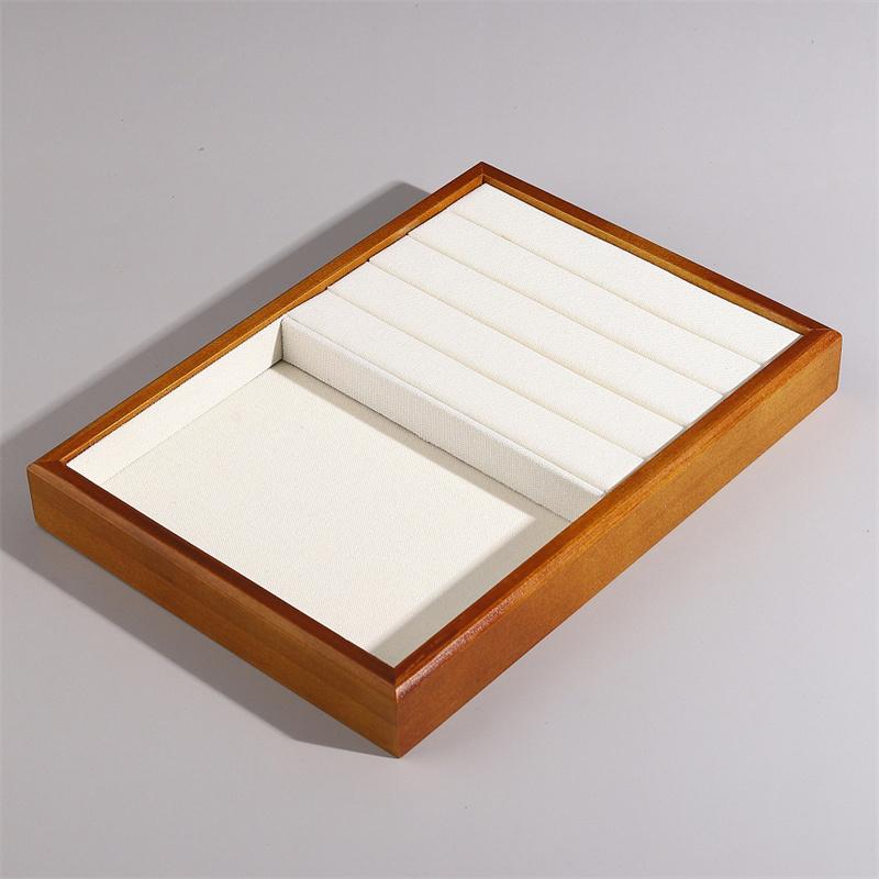 Vintage Jewelry Display Tray Multipurpose Earrings Ring Necklace Bracelet Plate Wooden Storage Trays Counter Jewellery Organizer