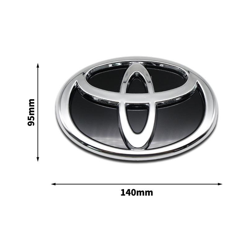 3D Car Logo Modified Black Logo Badges Front Rear Logo Silver For Toyota Hybrid Series Prado Highlander Camry Corolla Styling