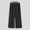 INCERUN Men Zip-up Waist Hollow See Through Casual Long Pants Trousers