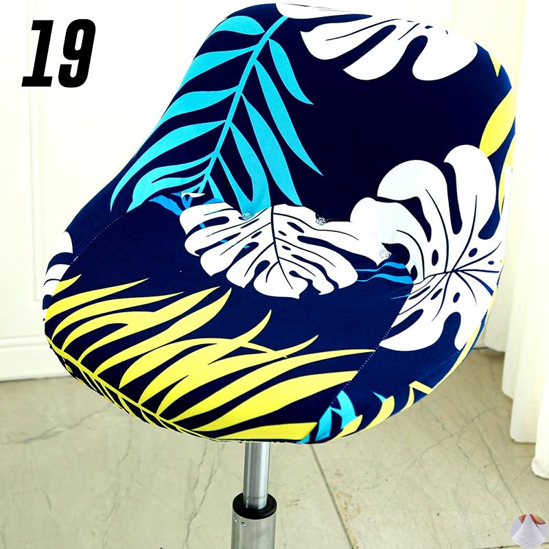 High Elastic Universal Arc Chair Cover For Rotating Lifting Bar Stools Cashier Counter Hotel Home Seat Protector