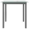 Maison Exclusive - Table de jardin Gris clair 80x80x74 cm Aluminium et verre