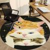 1pc Cats Whiskers Office Round Area Rug, Indoor Mat Suitable ForOffice, Under Office Chairs Bedroom Living Room Home Decor, Room Deco T081