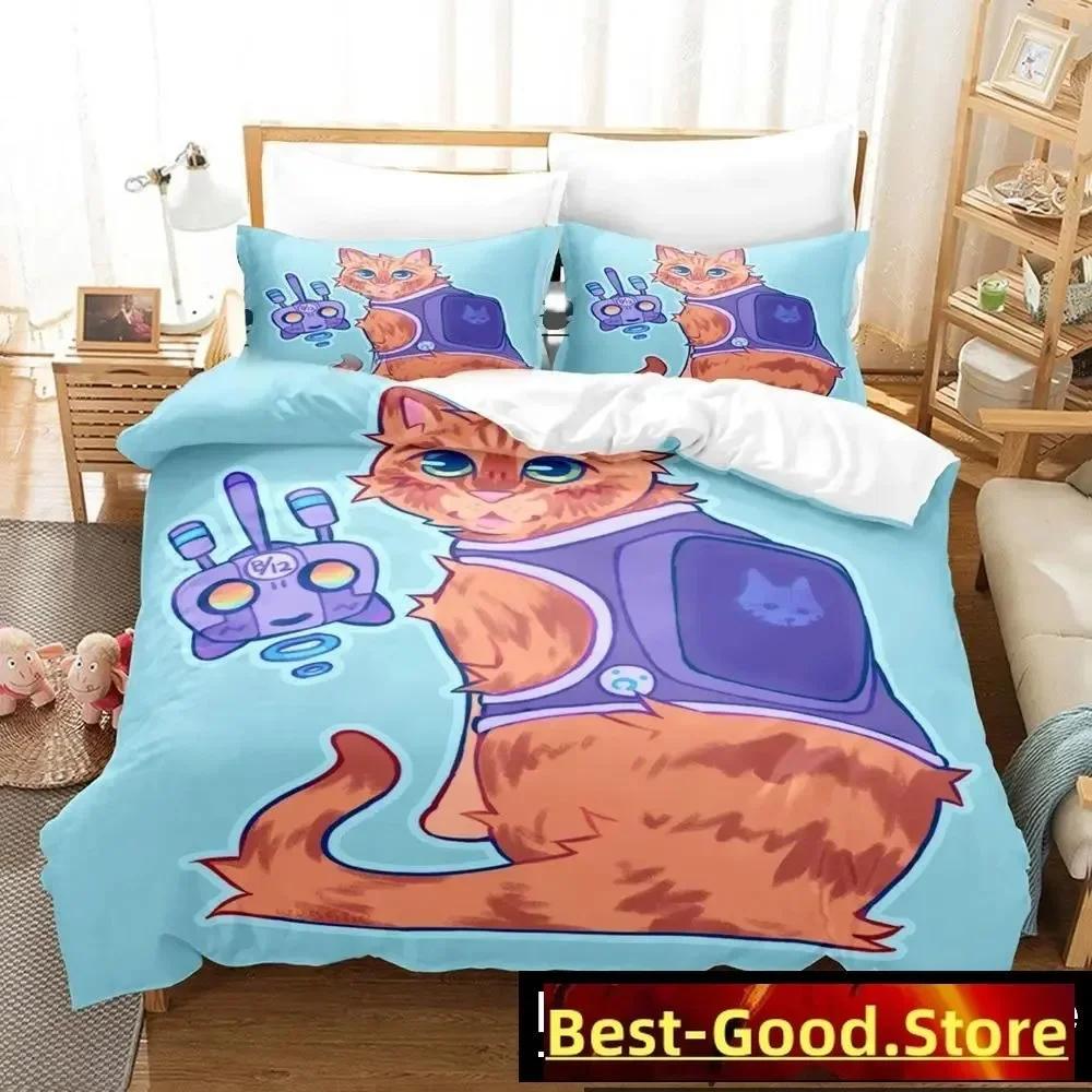 Fashion Stray Game Cat Momo Bedding Set Printed Bed Set With Pillowcase Bed Duvet Cover Soft Single Double Queen Super King Size
