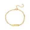 Stainless steel twelve zodiac sign letters beach bracelet ankle chain personalized bracelet