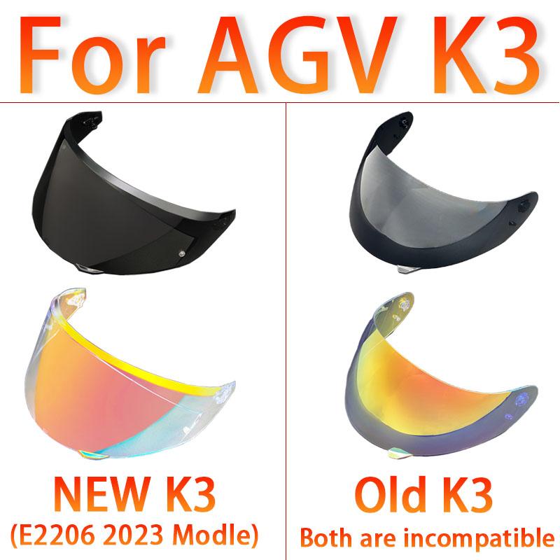 K3 Visor for AGV K3 Shield 2026 New Mold E2206 Photochromic Old K3 High Strength Sunscreen Capacete WindshielHelmet Visor Shield
