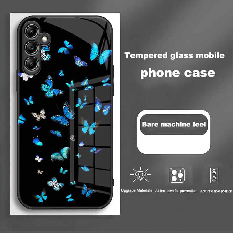 For Samsung Galaxy A56 Case SM-A566B Fashion Painted Cover Tempered Glass Case For Samsung A16 A26 A36 Galaxy A56 5G Shell Coque