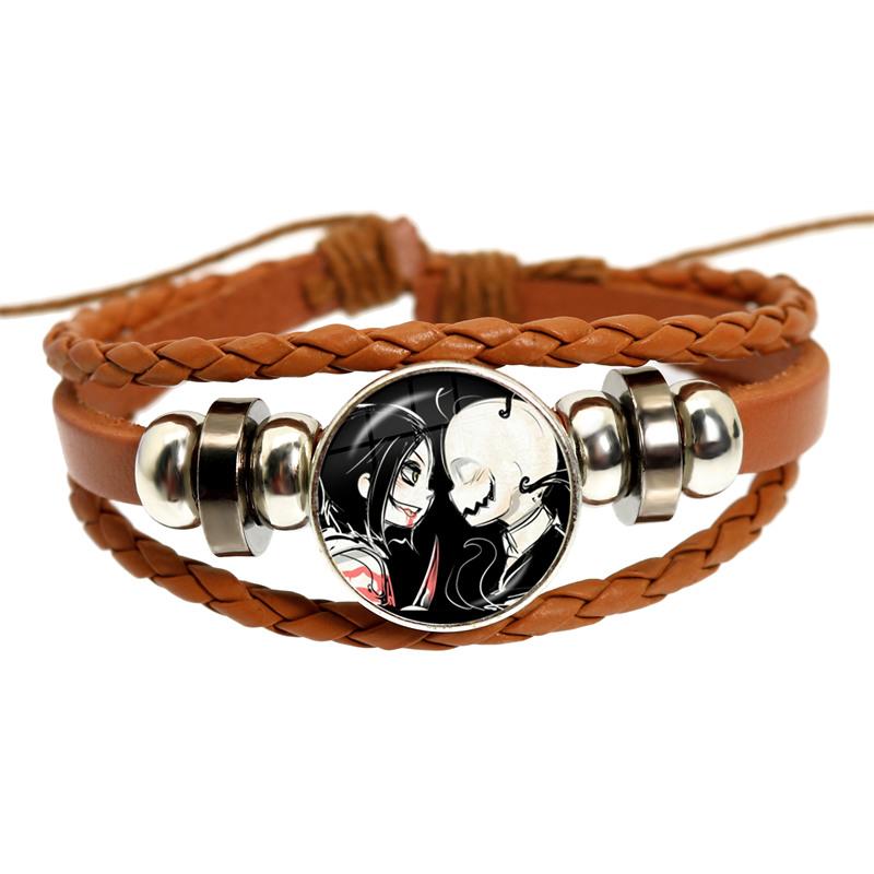 Fashion Accessory Gift For Kids Hot Creepypasta CREEPY PASTA TICCI TOBY Bracelet Glass Leather Bangle JEFF THE KILLER