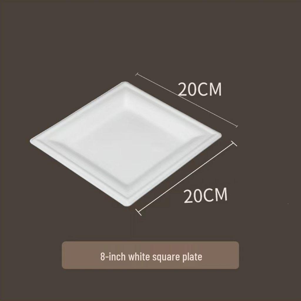 Eco-Friendly Disposable Paper Plates for BBQ, Cake, DIY Crafts, and Kindergarten - Thickened Round and Square Shapes