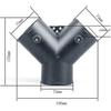 SEADEAR Hose Adapter Vent Hose Connector Dryer Vent Splitter Connector Adjustable Valves Duct Connector 3 Way Y-shape Hose Adapter Compatible for