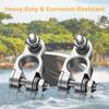 Battery Terminal Connectors, Premium Copper Material Battery Terminals, Brush, With 4 Pcs 2 Gauge 3/8" Copper Lugs, 4 Heatshrink Tubes, 2 Terminal