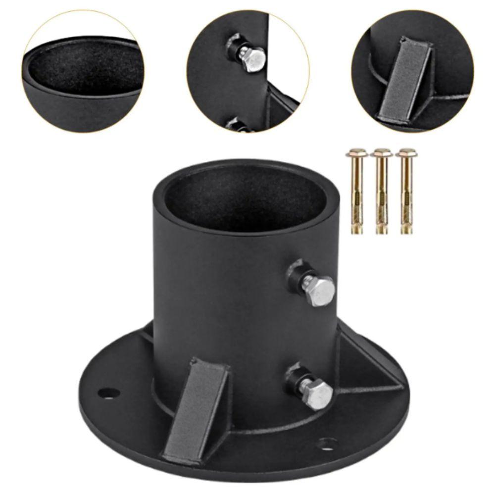 Metal Flange Flange Base With Screws Floor Flange Wood Post Brackets Chain Link Fence Pole Post Base Fence Post Installation