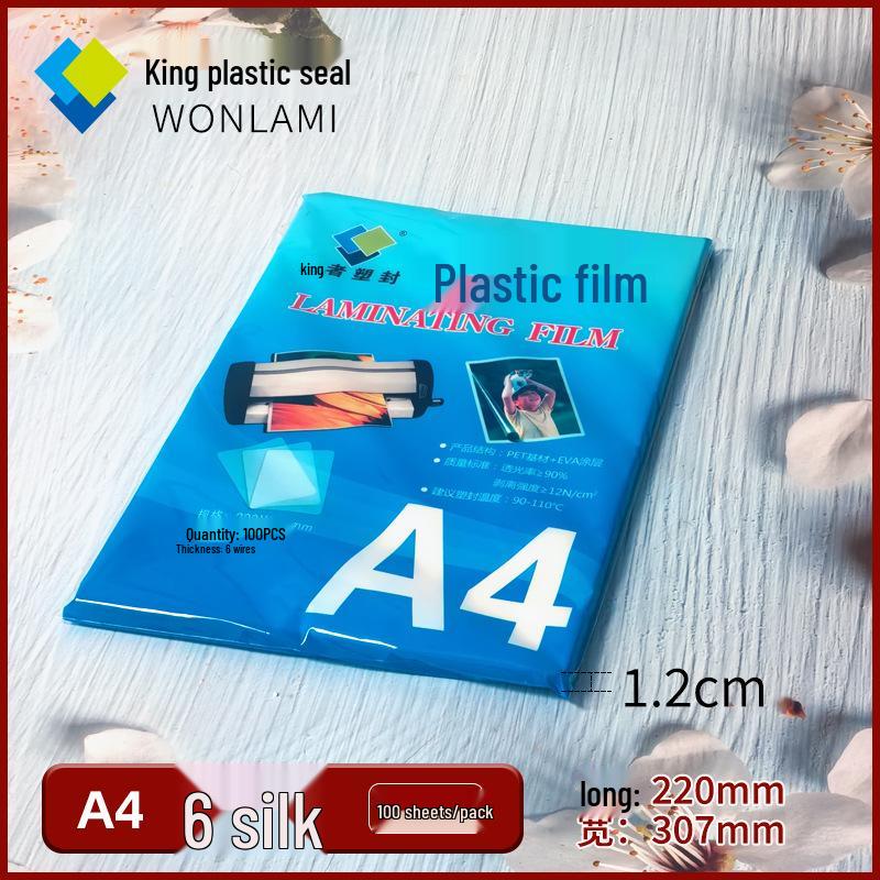 King A4 Laminierfolie - 100 Standard 5c Taschen für Foto-Heißversiegelung, Kostenloser Versand