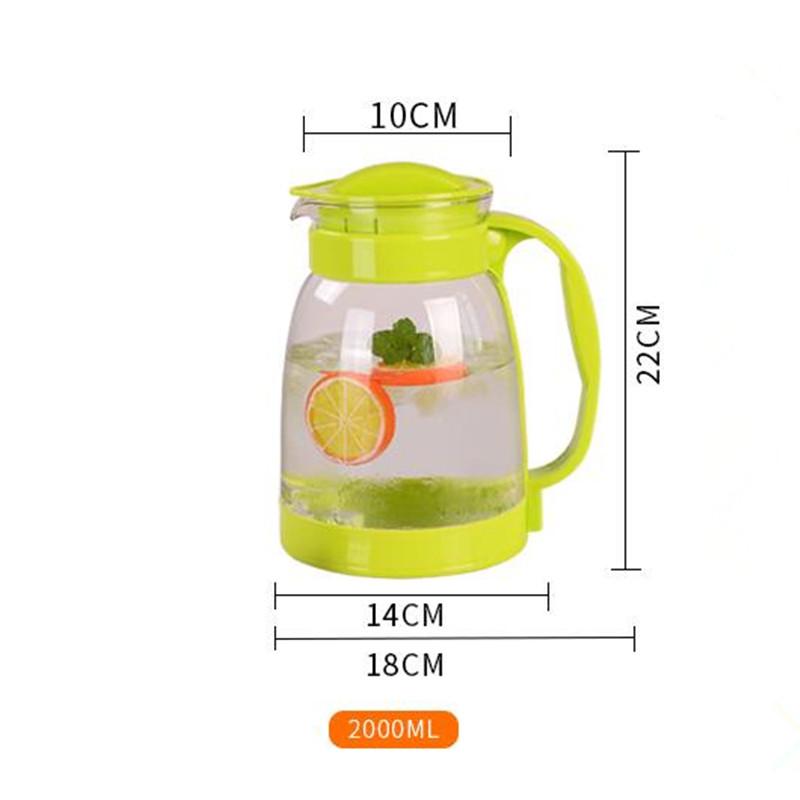 2000Ml 2800MLHeat Resistant Explosion-Proof Glass Water Cup Cold Kettle Heated Container Tea Pot Good Clear Juice Jug Teapot