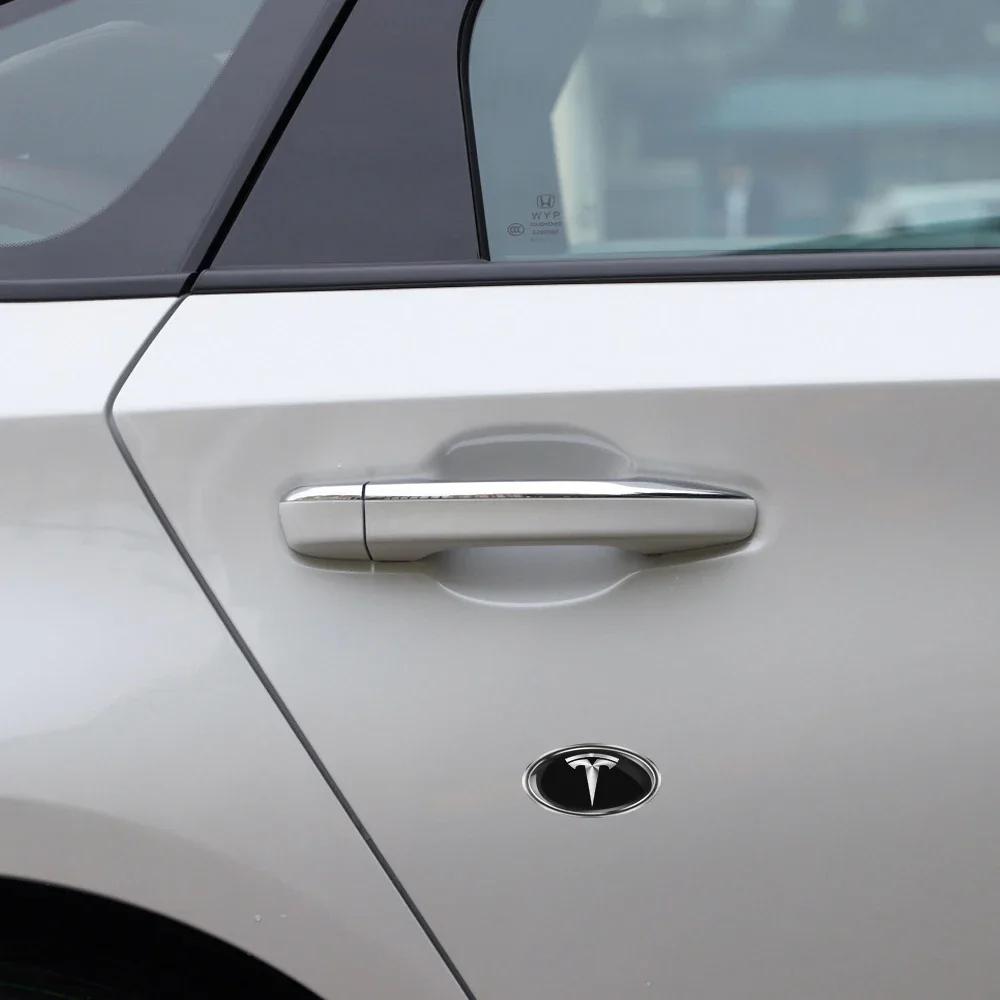 Samolepka na auto Tesla 1ks Styling auta 3D hliníková nálepka na znak na boční okno karoserie auta pro Tesla Model 3 Model S X Model Y Roadster
