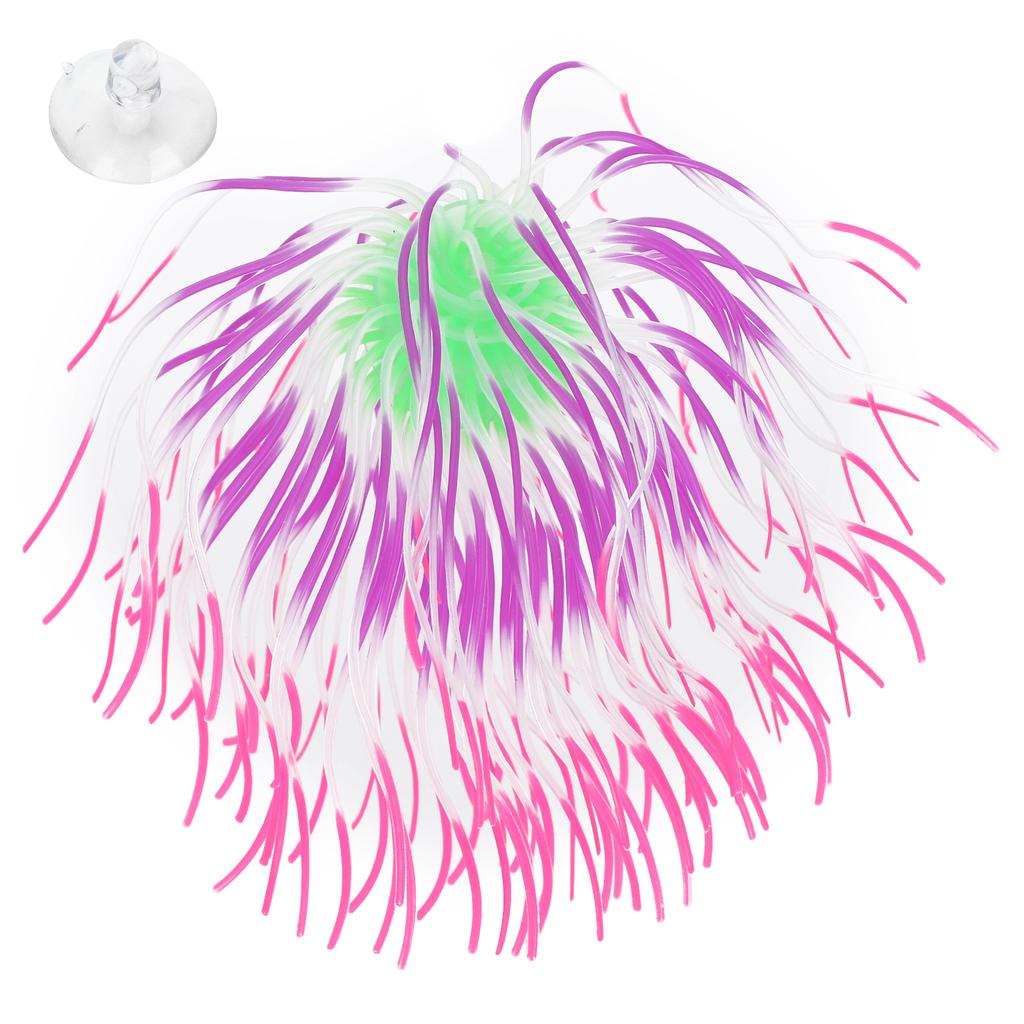 Aquarium Decoration Soft Silicone Artificial Coral Plant Fish Tank Ornament AccessoryPink
