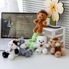 Cute Bear, Wolf, and Dinosaur Plush Keychain – Student Gift Backpack Ornament