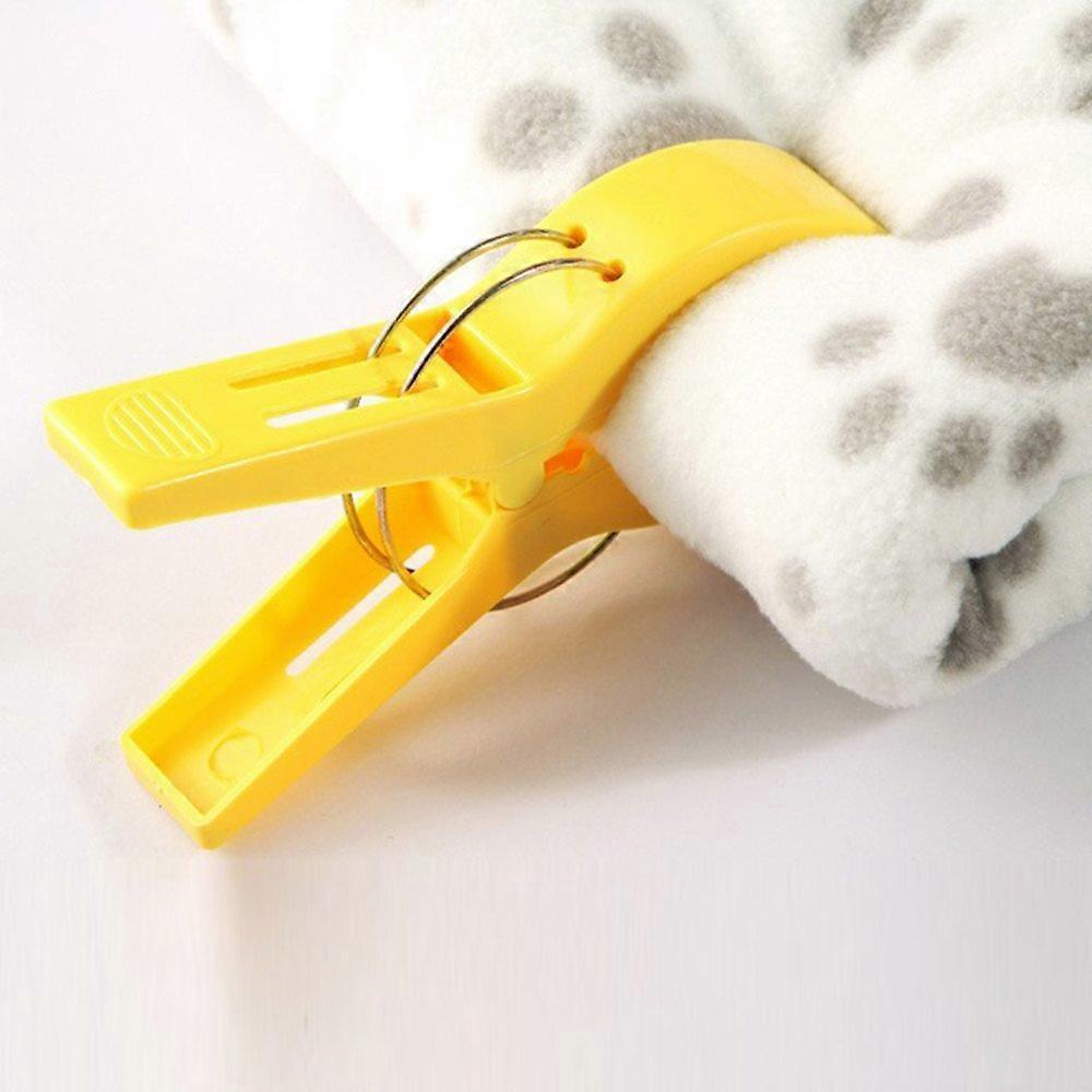 Pack of 8 Large Bright Colour Plastic Beach Towel Pegs Clips for Sunbed - Holiday Essentials - Towel Holder Grips for Deck