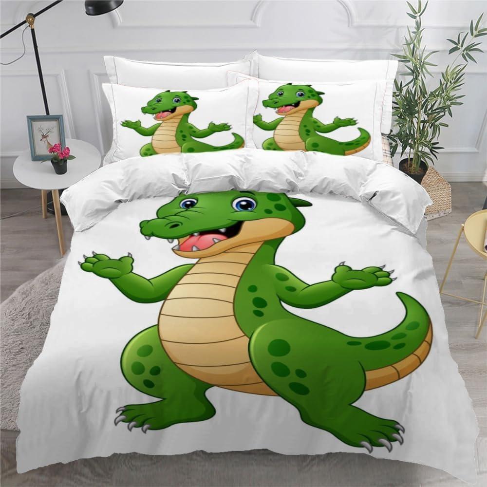 3D printed high-quality cartoon car duvet cover set, children's and adult bed cover set, 3-piece set with zipper car microfiber