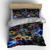 Colorful Neon Star Pattern. Bedding Sets Duvet Cover Sets Duvet Covers Pillowcases(1 * Duvet Cover 2 * Pillowcases Without Duvet Insert)