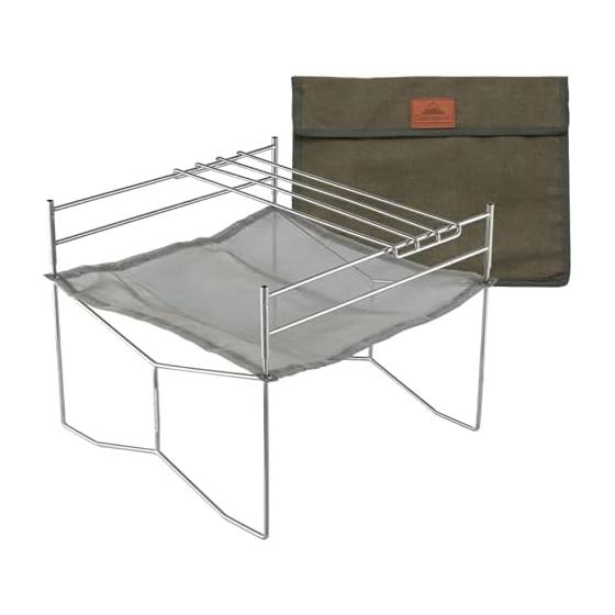 CAMPING MOON A3 type solo grill large all stainless steel 304 bonfire stand bonfire fan mesh sheet canvas case included