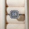 Newest-design Engagement Rings for Women Hollow Pattern Cubic Zirconia Gorgeous Proposal Ring Gift Wedding Bands
