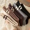 5 Pairs Pack Trendy Striped Crew Socks, Women's JK Fashion Socks for Sports Daily Wear, Cute Fall Winter Collection