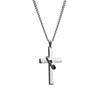 Hip Hop Punk Cross Circle Pendant Long Necklace Unisex Stainless Steel Sweater Chain