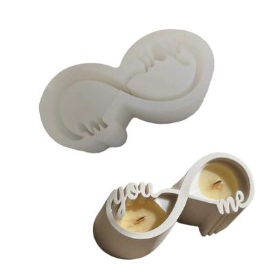 Handmade Concrete Flowerpot Mold Ribbon Bowknot Candle Holder Mould Epoxy Resin Molds Candlestick Candle Cup Molds Decors