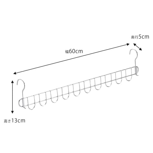 Shimomura Kihan 10-Row Hanger Set (2-Pack) [Made in Japan] Evenly Spaced Clothes Hangers, Prevents Sloping, Collects Clothes, Suitable for Bathroom Dr