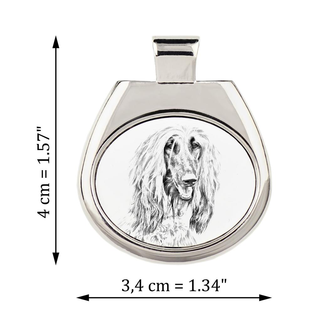Afghan Hound, Tazi – Dog necklace, personalized pendant with a photo | Art-Dog