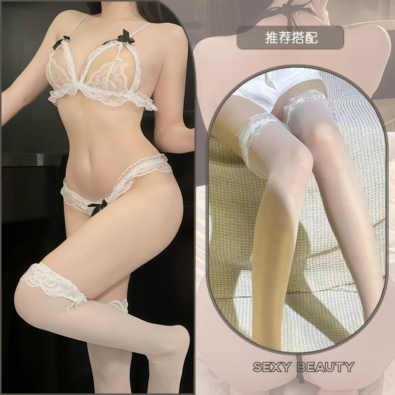 Sexy lingerie bikini three-point women's pearl thong bra passion free suit fun lingerie