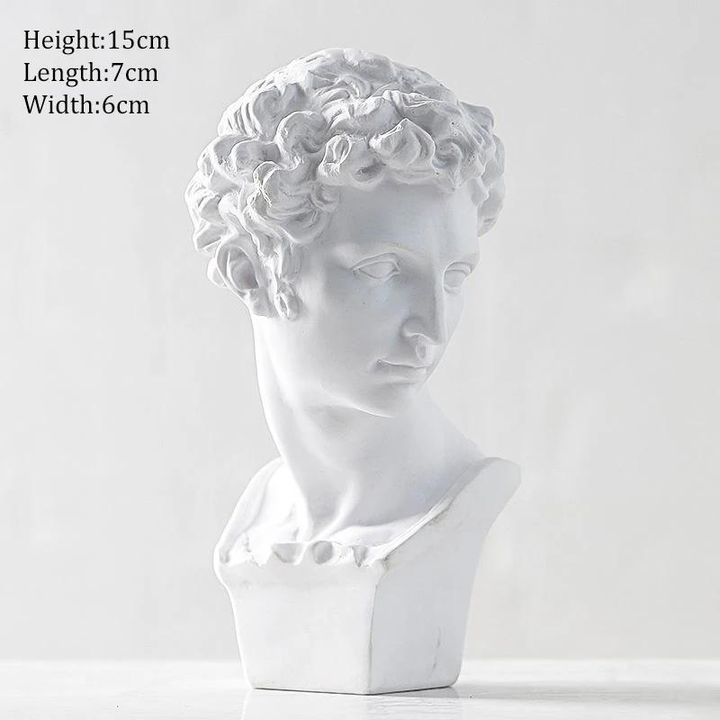 Ancient Greek Goddess Athena Sun God Apollo Mini Plaster Resin Statue Nordic Home Decoration David Head Figurine Art Ornaments