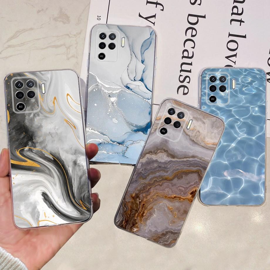Für Oppo Reno5 Lite 5 Lite Handyhülle Weiches TPU Silikon Fundas Oppo A94 4G 5G Hülle Drachen Marmor Luxus Girly Malerei Capa