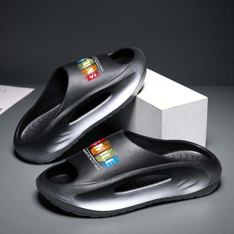 2025 Trendy Couple's Non-Slip Thick-Soled Beach Slippers: Simple, Versatile One-Strap for Indoor & Outdoor Use