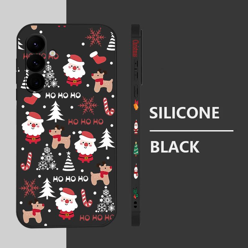 Christmas Deer Pattern Phone Case For Samsung Galaxy S24 S25 Ultra S23 S22 Ultra S21 S20 FE A14 A34 A15 A35 A52 A53 A54 A55 5G A16A36A56 Lanyard Cover