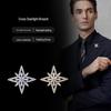 Cross Starlight Zircon Copper Brooch - Elegant Eight-Pointed Star Lapel Pin for Men & Women