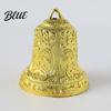 Xmas Bell 6/8/10cm Golden Exquisite Christmas with Hanging Hole Unique Decor Texture Plastic